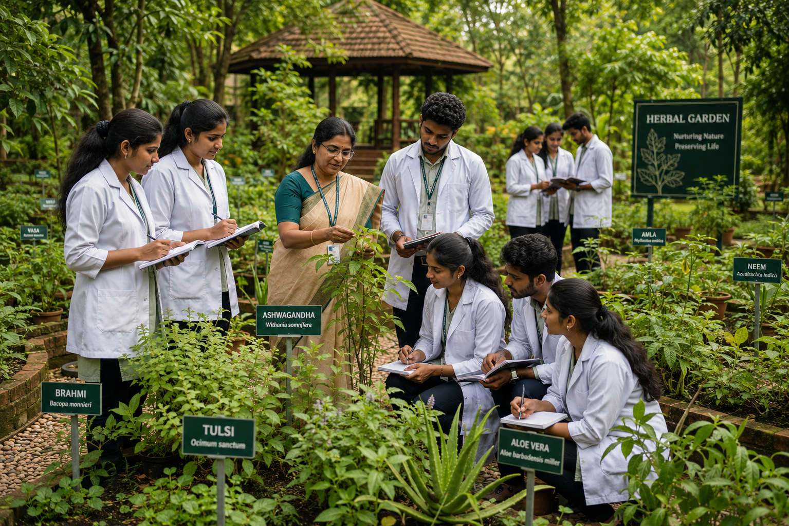 Lush Medicinal Herbal Garden